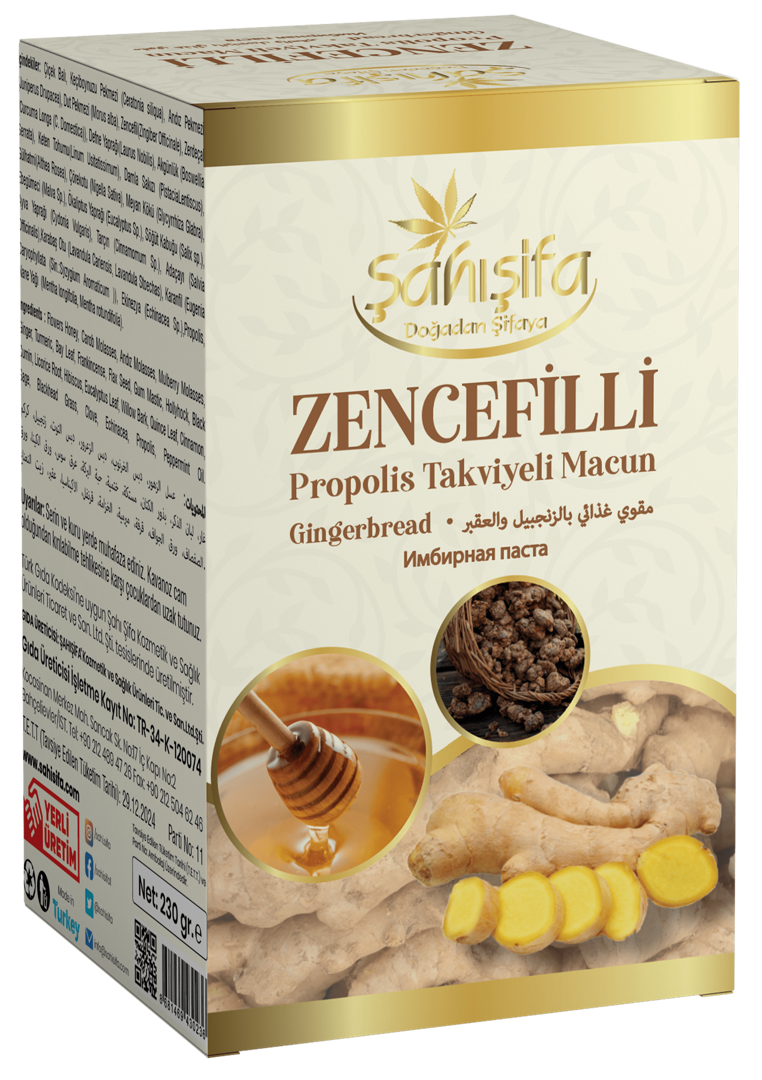 ZENCEFİLLİ PROPOLİSLİ ÖZEL KARIŞIM MACUN ( NEFES )  230 GR. resmi